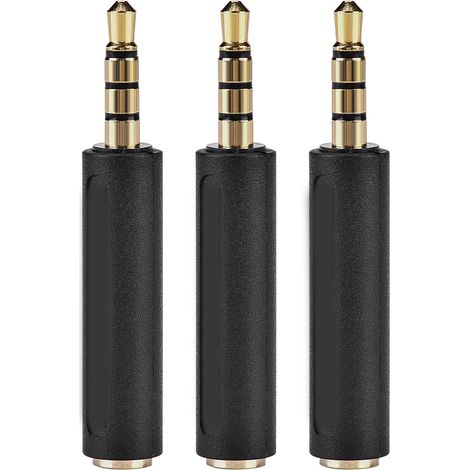 Adattatore per cuffie da OMTP a CTIA da 3,5 mm, nero (confezione da 3) (1/5)