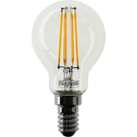 Lampada Filo Led Sfera Zafiro E14 - 4W - 4000°K naturale - 470 lm - 45x84h - 2 bl (1/3)