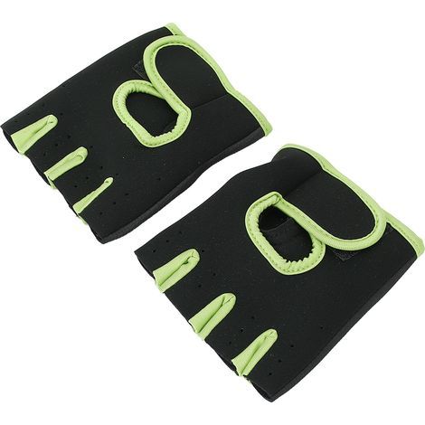 Gants de musculation sans doigts, ajustables et antidérapants avec soutien de poignet - Taille XL, couleur verte