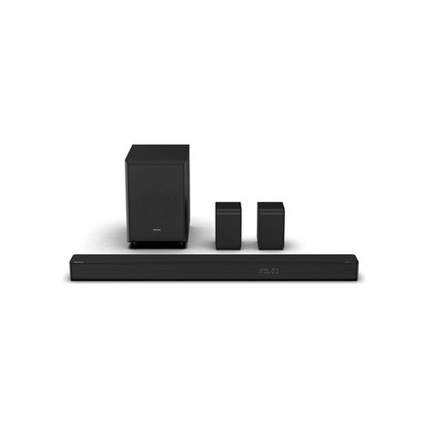 Hisense – Barre de son 5.1.2 avec caisson de basses sans fil – Dolby Atmos – Kit enceintes arrière sans fil – 500 watts – Bluetooth – 1 HDMI (1/5)