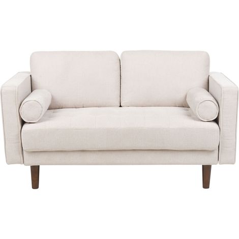 Sofa 2-Sitzer NURMO Stoff Hellbeige (1/5)
