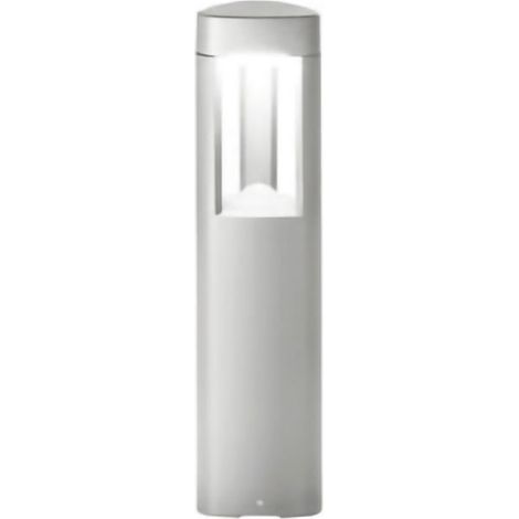Borne D'Extérieur Ges480 En Aluminium Gris Métallisé, Diffuseur Opale Ip54, Raccordement Gx53 Max 11W - Gealuce (1/2)