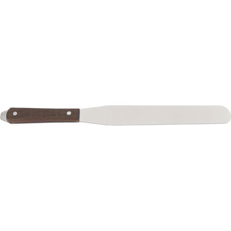 Spatule droite à glaçage en acier inoxydable avec manche en bois pour la décoration de gâteaux et la peinture, 25 cm (10 pouces). (1/5)