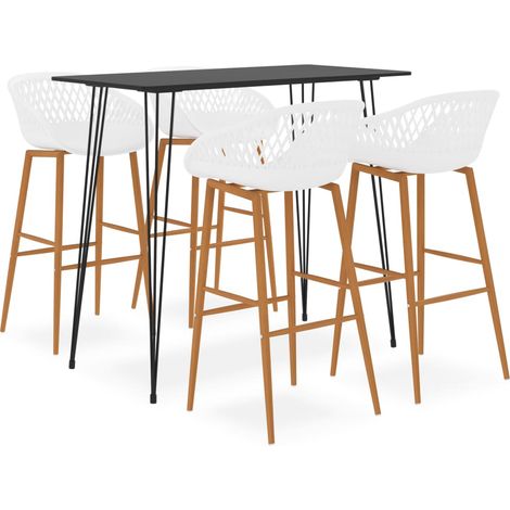 5-tlg. Bar-Set Schwarz und Weiß