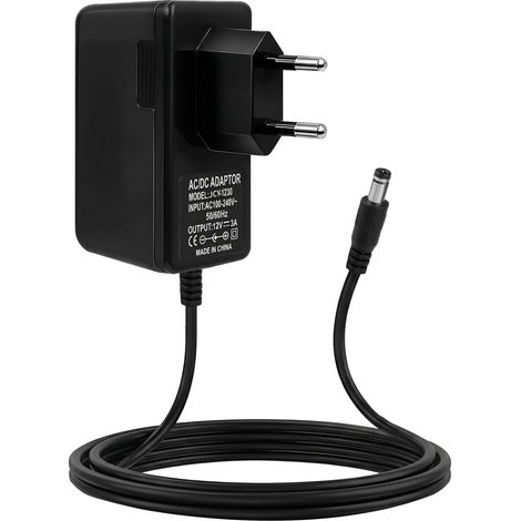 12V 3A Adaptateur Secteur Alimentation AC-DC 220V 230V 50/60Hz Transformateur d'alimentation Universel 36W pour Bandes LED, Caméras, Routeurs (5,5mm2,5mm) (1/5)