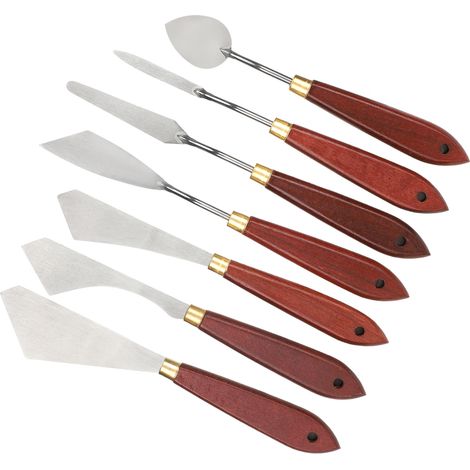 7 Couteaux à Palette en Acier Inoxydable pour Peinture Artistique et Décoration Murale (1/5)