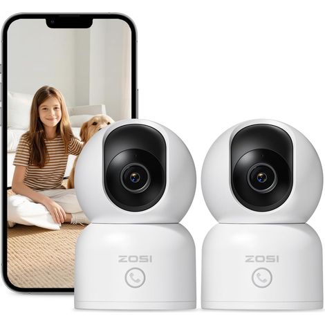 Caméra IP WiFi Intérieur 2MP PT, Plug-in Caméra Vidéo Surveillance Pan 355° Tilt 108°, Appel en Un Clic, Détection Human et Suivi Automatique, Audio Bidirectionnel, Stockage Cloud (1/5)