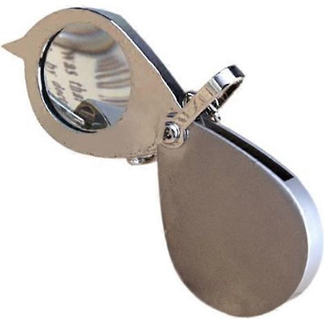 3-fache 30-mm-Taschenlupe zum Zusammenklappen mit silbernem Schlüsselring (1/4)