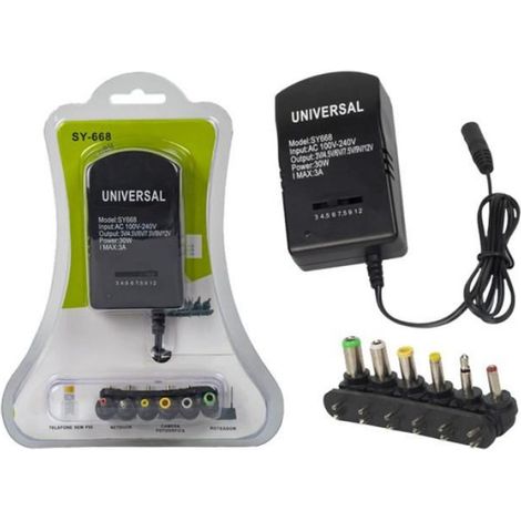 Chargeur Alimentation Réglable - 3 V 4.5 V 6 V 7.5 V 9 V 12 V - Pour Appareils Électroniques Domestiques - 1 Pièce (1/4)