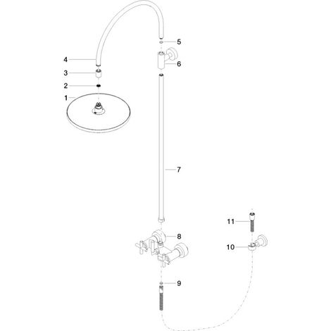 DORNBRACHT 26622892-42 Colonne de douche avec robinetterie TARA
