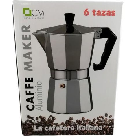 Cafetière - Aluminium - 6 Tasses - Gris - Non compatible lave-vaisselle - Pour adultes (1/2)