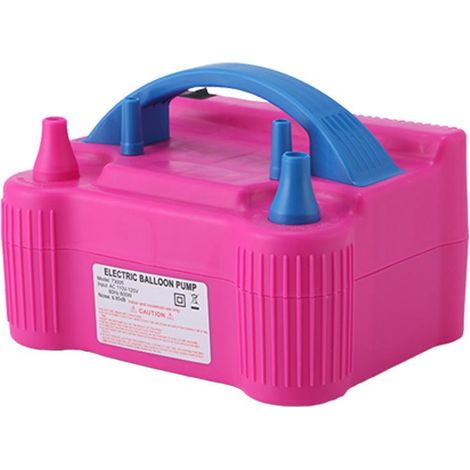 Pompe à ballons électrique double buse, gonfleur de ballons portable 600W AC220-240V, pour anniversaire, mariage, fête et décoration festive, avec deux embouts. (1/5)