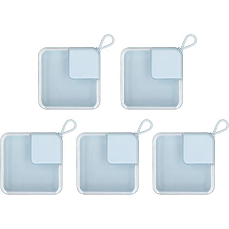 Boîte de rangement portable 100 % coton pour poudre à barbe à papa, boîte transparente girly pour vernis à ongles, boîte de rangement pour bijoux (1/5)