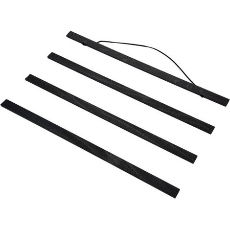 Cadre photo magnétique moderne en bois, support pour affiches et impressions sur rouleau (noir, 50 cm) (1/5)