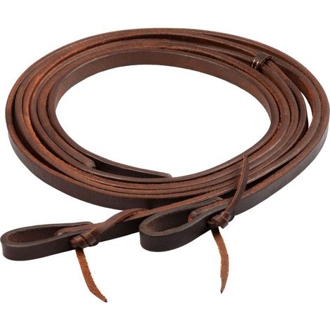 taglia unica, marrone oliato: Redini americane in cuoio 5/8" resistenti e flessibili