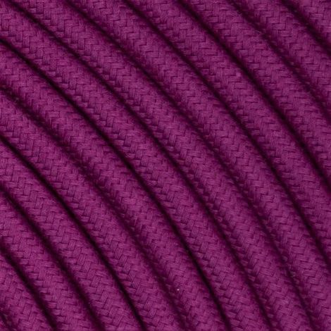 Fil Électrique Tissu Violet Cyclamen 2x0,75mm² - Câble Électrique Textile de Qualité