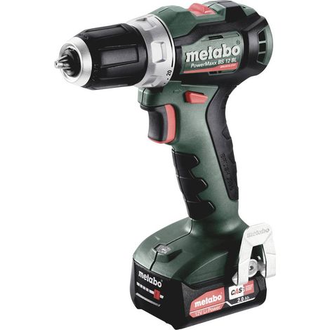 Perçeuse visseuse sans fil 12V POWERMAXX BS 12 BL 2X2Ah LI-POWER - METABO - 601044500 - CHARGEUR SC 30 + METABOX 118