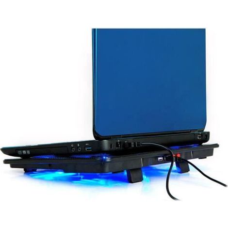 Refroidisseur avec 5 ventilateurs pour Ordinateur Portable PC Notebook de 14-17 pouce Cooler externe Stand Noir (1/2)