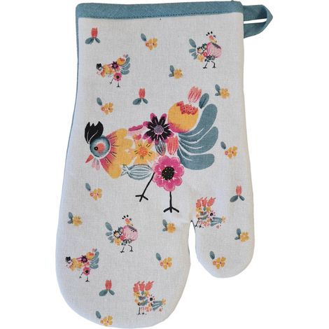 Gant de cuisine Poulettes fleuries (1/3)
