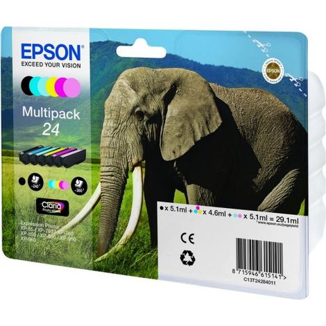 Epson Elephant Multipack 24 cartuccia d'inchiostro 6 pz Originale multipack color (1/5)