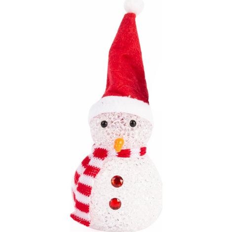 Déco de Noël lumineuse Bonhomme de neige LED à variation de couleur H 12 cm - Feeric Christmas (1/4)