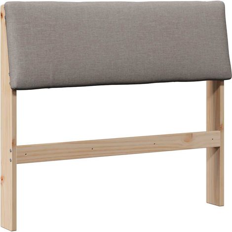 Gepolstertes Kopfteil Taupe 100 cm Massives Kiefernholz vidaXL