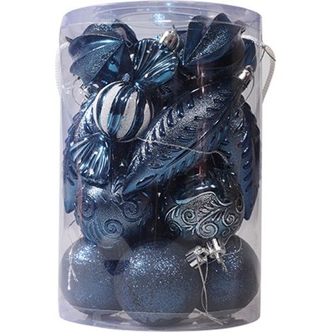 Boules de Noël décoratives pour sapin - Boules de Noël décorées de paillettes (1/5)