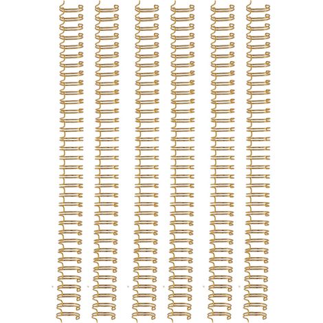 Bobines de reliure en spirale, 100 pièces, 34 boucles, pas 3:1, papier A4, épines à Double fil, capacité de 120 feuilles, diamètre 14.3mm, or (1/5)