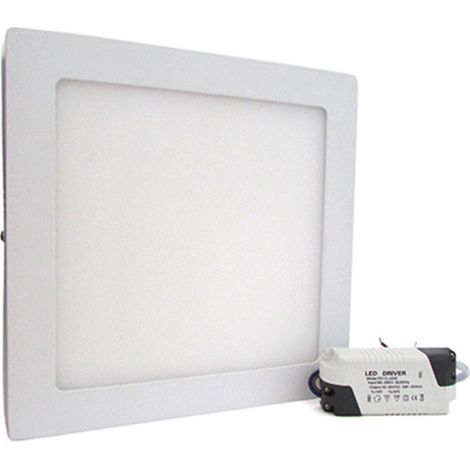 Plafoniera Faretto Led Da Soffitto Muro Parete Quadrata 18W Bianco Neutro 225x225mm (1/3)