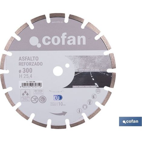 Disque renforcé pour asphalte 300mm H10 - H25,4