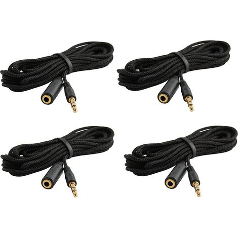 Sistema autonomo con buzzer per gioco e risposta a quiz, pulsanti illuminati a LED, cavi di prolunga da 4,5 m (confezione da 4)