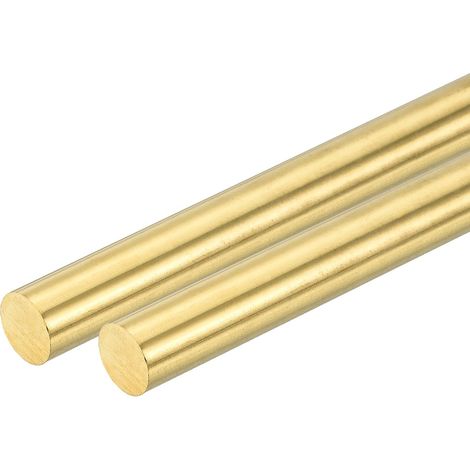 2 x Round Brass Bars 35/64" (14mm) Diameter, 10"(254mm) Length H62 Round Brass Tower Bar for DIY Industry Construction (1/5)