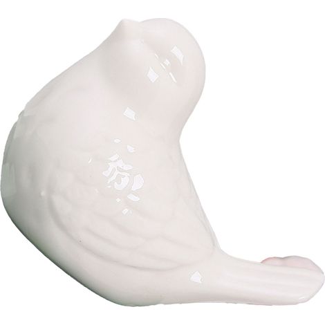 Ornement Oiseau Céramique Blanc Déco Moderne Simplicité pour Salon Bibliothèque TV Cabinet (1/5)