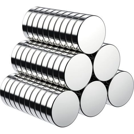 60 extra starke Kühlschrankmagnete (10 x 2 mm), kleine runde Magnete für Kühlschrank, Magnettafel, Tür, Tafel, Landkarte – inklusive Aufbewahrungsbox (1/5)