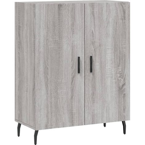 Credenza cassettiera mobile contenitore organizer cucina soggiorno salotto sonoma 695 x 34 x 90 cm legno ingegnerizzato grigio 020036491