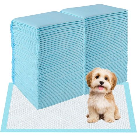 100 Pièces Alaise pour Chien, 33 × 45cm Tapis Absorbant Chien, Tapis de Propreté Bebe avec 6 Couches de Conception Etanche, Capable D'absorber Rapidement l'humidité pour Prévenir Les Fuites (1/5)