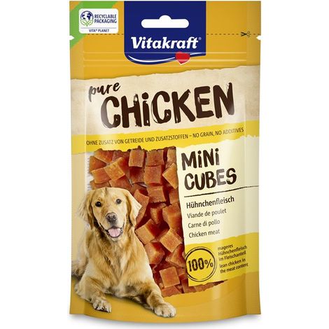VITAKRAFT PURE CHICKEN CUBETTI DI POLLO CHICKEN MINI CUBES 80G