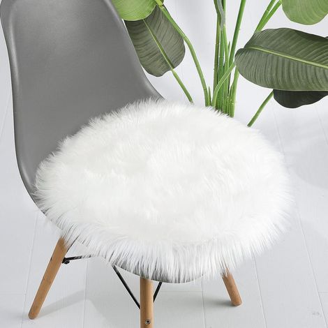 Tapis Fourrure Synthétique - 60 x 60 cm - Hauteur de Poil 8 cm - Pour Canapé Chambre Lit - 1 Pièce (1/5)