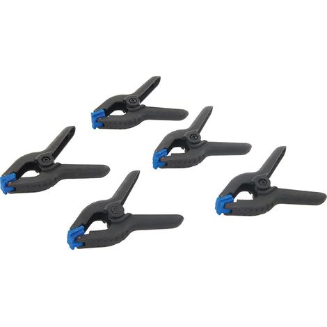 Silverline Spring Clamps 5pk - 100mm Length / 40mm Jaw
