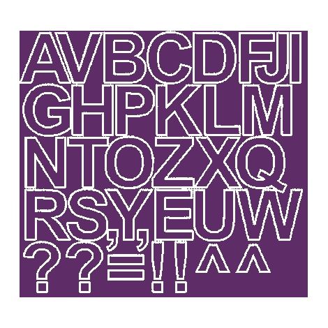 Selbstklebende Buchstabenaufkleber, 4 cm, lila, matt (1/2)
