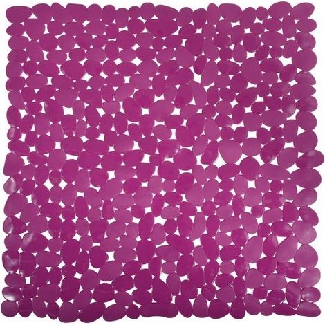 Alfombra de ducha PVC PEBBLES 53x53cm Morado MSV