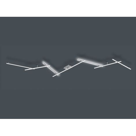Große LED Deckenschiene INDIRA Silber schwenkbar bis 345cm breit (1/5)
