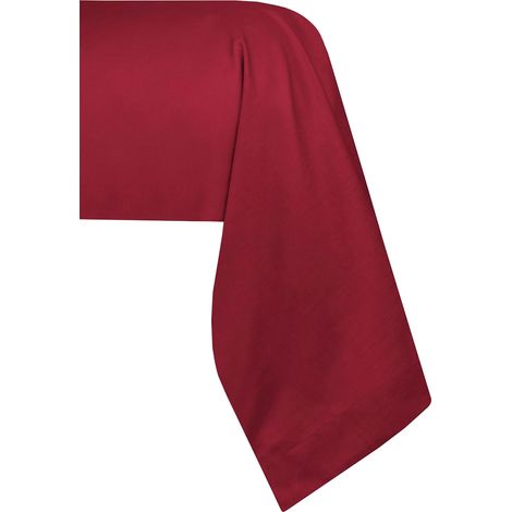Taie de traversin rouge Élysée en percale de coton