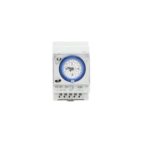 Reloj Mecánico para Piscina 16A 250V Reloj Temporizador para Piscina Calentador de Agua 15 Minutos 24 Horas para Hogar, Cocina, Interior, Exterior Iluminación Exterior-Crezuo