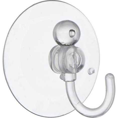 Merriway BH02030 Gancio a Ventosa, Trasparente, 25mm, Set di 10 Pezzi