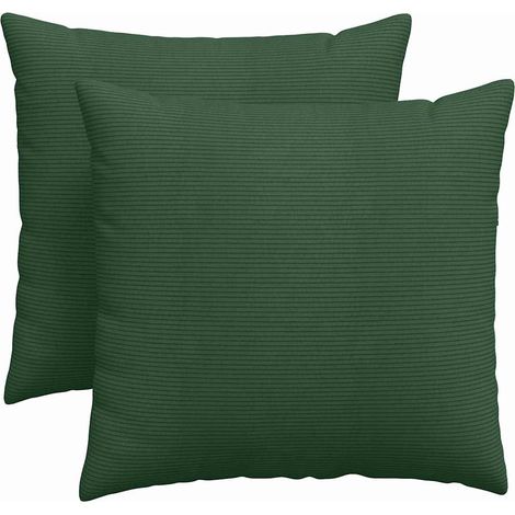Maison Exclusive - Sofakissen 2 Stück Dunkelgrün 45 x 45 cm Cords