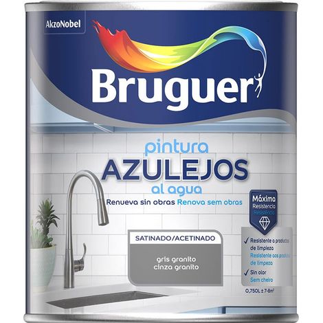 Peinture carrelage à l'eau gris granit satiné 750 ml
