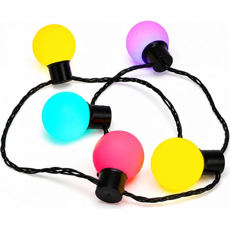Guirlande Lumineuse LED G50 Multicolore Étanche, 40 Ampoules, sur Prise, pour Extérieur, Camping et Fêtes (1/5)