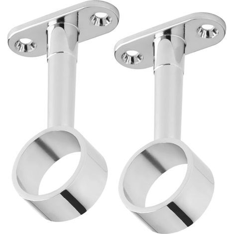 2 pièce Tringle de Penderie Support Central pour Tubes de Penderie ronds Ø 25 mm Support de tringle de penderie Support de tube de penderie (1/4)