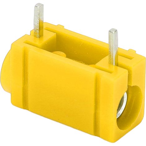 5 Stück 4-mm-Bananenbuchsen, professionelle vernickelte Messing-Leiterplattenbuchsen, Zubehör für Multimeter, gelb (1/5)